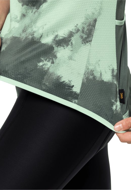 Hedge Green Allover Fashion Brand Jack Wolfskin Tourer Halfzip Print T W