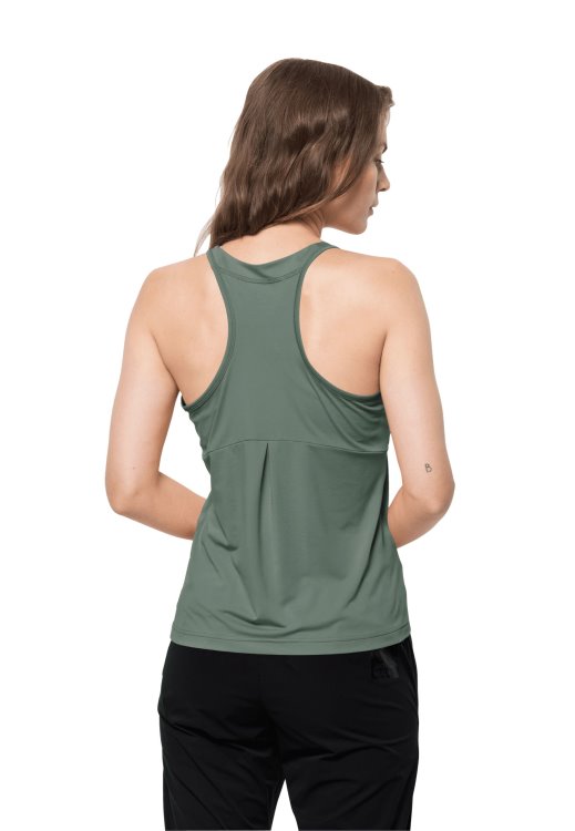 Hot Brand Jack Wolfskin Hedge Green Tasman Tank W