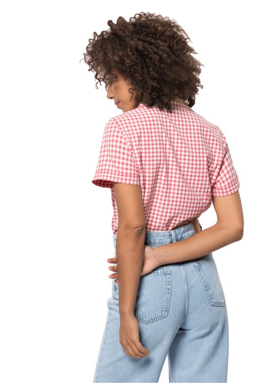Collections Tulip Red Checks Kepler Shirt Women Brand Jack Wolfskin