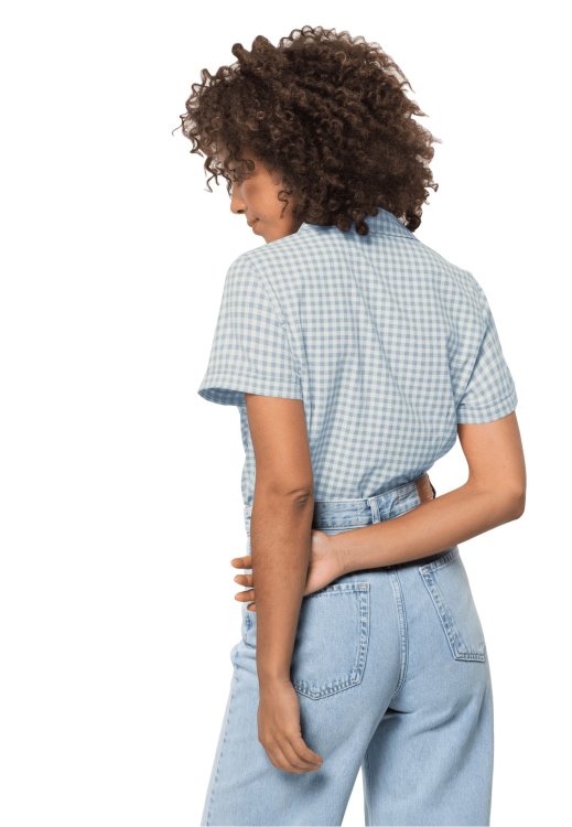 Brand Jack Wolfskin Kepler Shirt Women Origin Blue Fog Checck