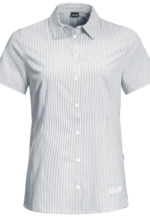 Collection Brand Jack Wolfskin Teal Grey Stripe South Port Ss Shirt W