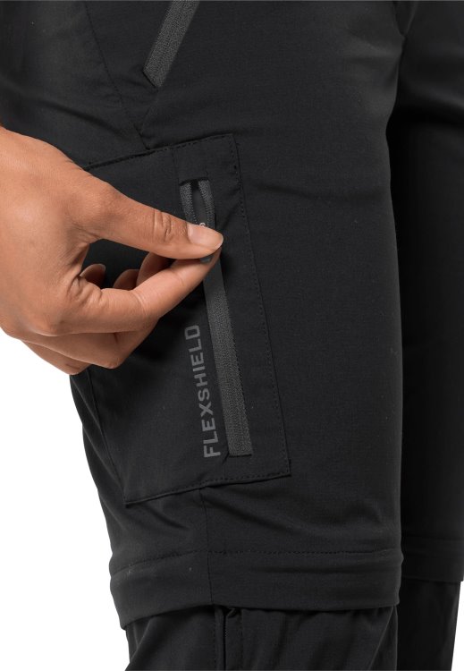 Black Overland Zip Away W Origins Brand Jack Wolfskin