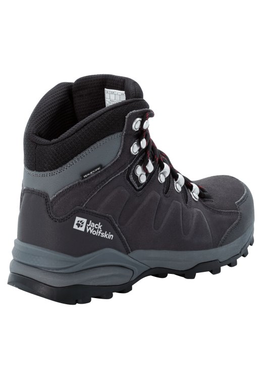 Original Refugio Texapore Mid W Dark Steel-Purple Brand Jack Wolfskin