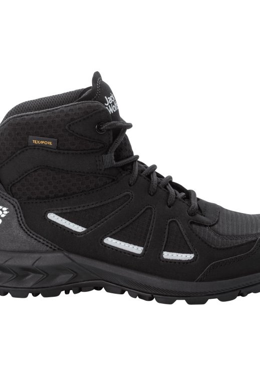 Hot Brand Jack Wolfskin Black-Grey Woodland 2 Texapore Mid W
