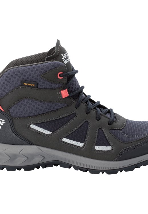 Best Woodland 2 Texapore Mid W Dark Blue-Pink Brand Jack Wolfskin