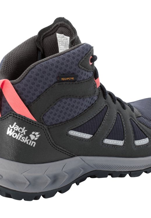 Best Woodland 2 Texapore Mid W Dark Blue-Pink Brand Jack Wolfskin