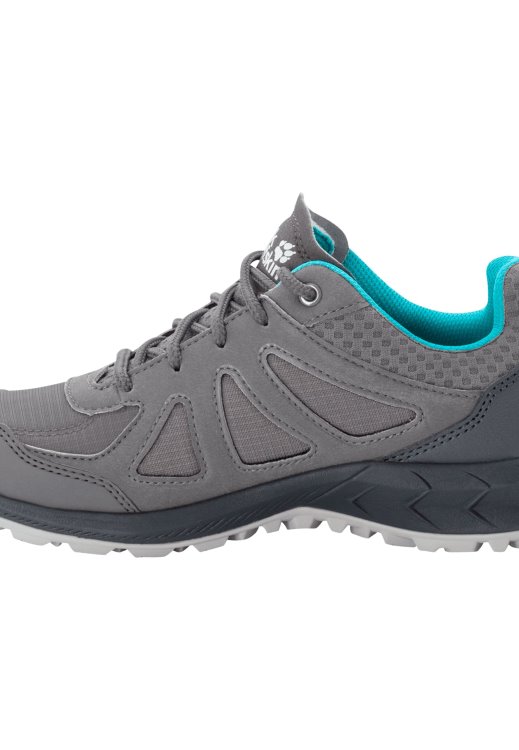 Brand Jack Wolfskin Grey-Light Blue Fashion Woodland 2 Texapore Low W