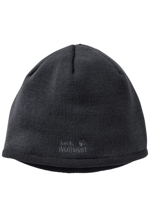 New Brand Jack Wolfskin Stormlock Logo Knit Cap Black
