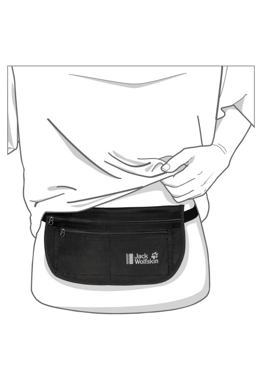 Brand Jack Wolfskin Document Belt Rfid Black Collection