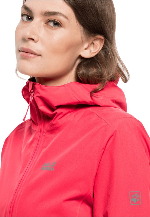 Origins Tulip Red Brand Jack Wolfskin Pack & Go Shell W