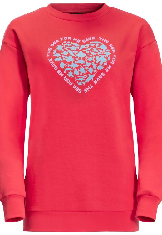 Brand Jack Wolfskin Ocean Crewneck W New Tulip Red