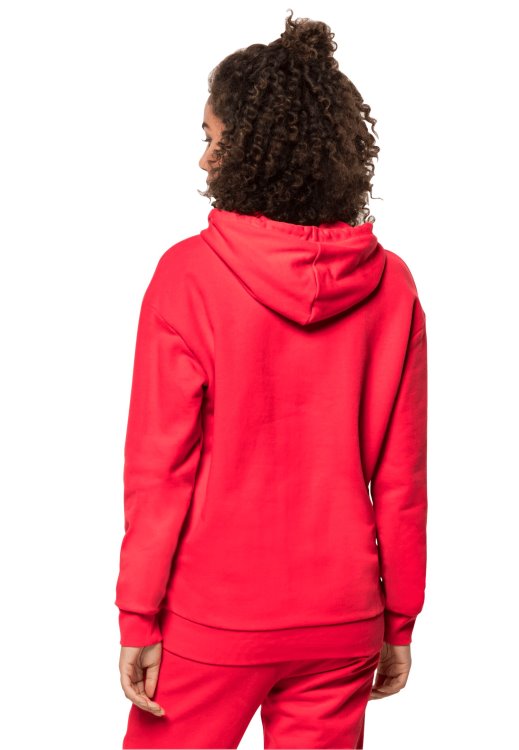 Brand Jack Wolfskin Tulip Red Essential Hoody W Hot