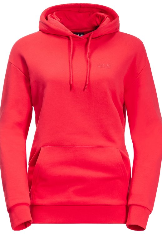 Brand Jack Wolfskin Tulip Red Essential Hoody W Hot