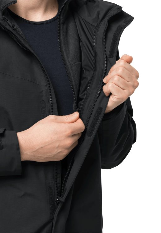 New Brand Jack Wolfskin Black Altenberg 3in1 Jacket M