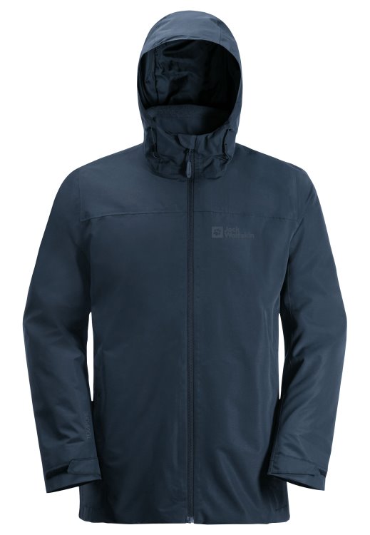 Fashion Brand Jack Wolfskin Taubenberg 3in1 Jacket M Night Blue