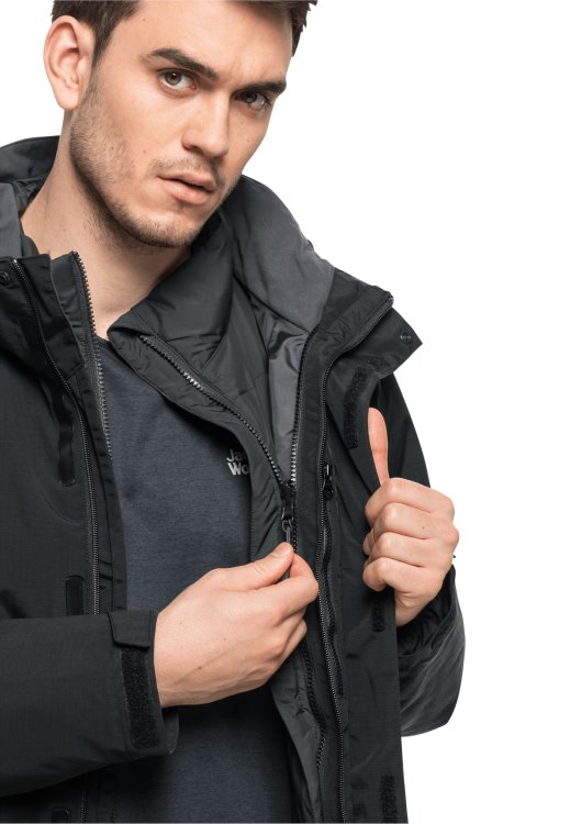 Bergland 3in1 Jacket M Brand Jack Wolfskin Origins Black