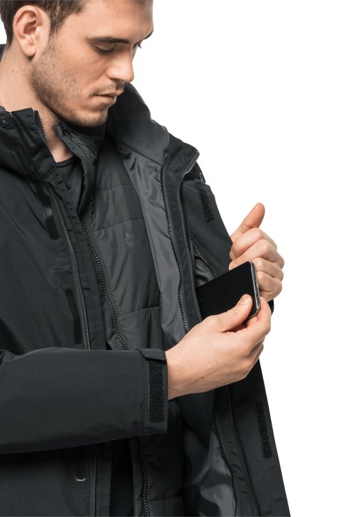 Bergland 3in1 Jacket M Brand Jack Wolfskin Origins Black
