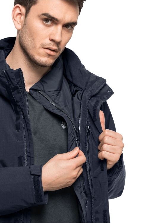 Bergland 3in1 Jacket M Night Blue Brands Brand Jack Wolfskin
