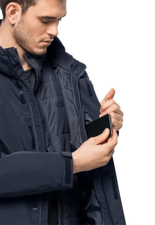 Bergland 3in1 Jacket M Night Blue Brands Brand Jack Wolfskin