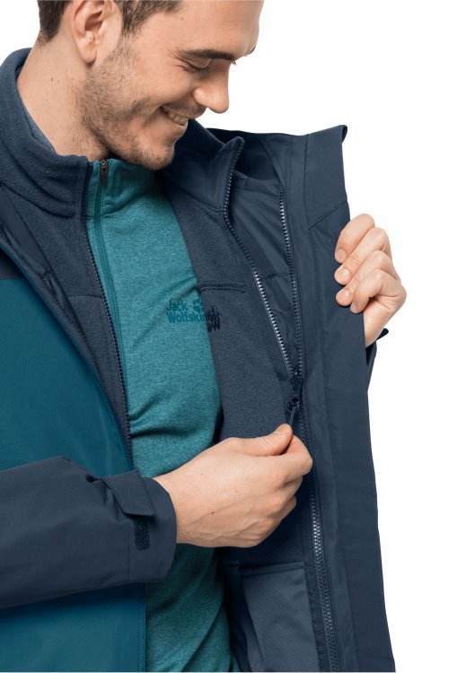 Taubenberg 3in1 Jacket M Blue Coral Brand Jack Wolfskin Original