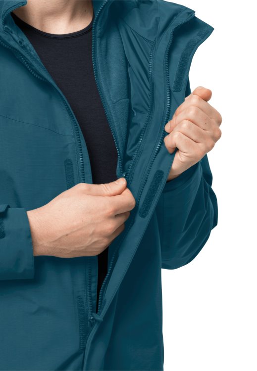 Altenberg 3in1 Jacket M New Blue Coral Brand Jack Wolfskin