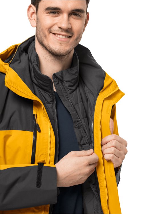 Brand Jack Wolfskin Jasper 3in1 Jacket M Brand Burly Yellow Xt