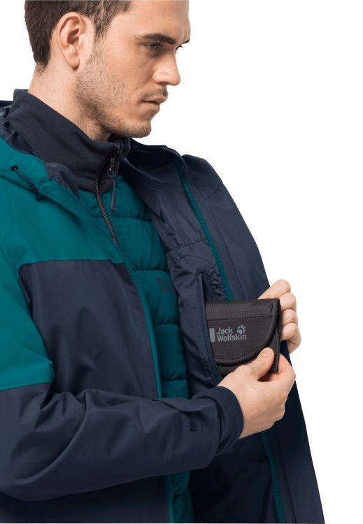 Bay Blue Glaabach 3in1 Jacket M Brand Jack Wolfskin New