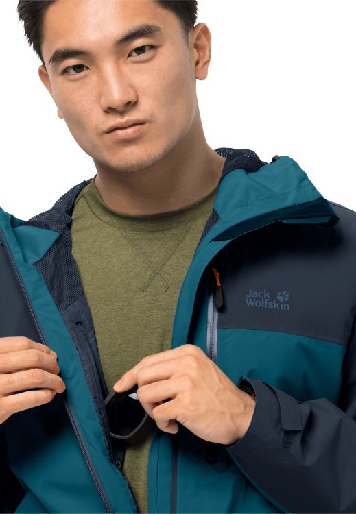 Go Hike Jacket M Brand Jack Wolfskin Blue Coral Collections