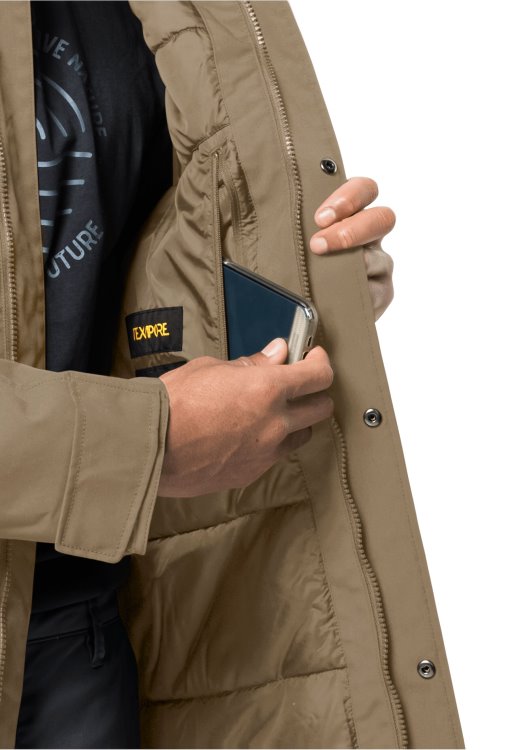 Brand Jack Wolfskin New Glacier Canyon Parka Cookie