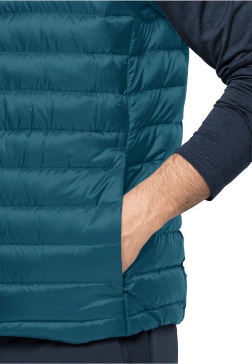 Origin Pack & Go Down Vest M Blue Coral Brand Jack Wolfskin