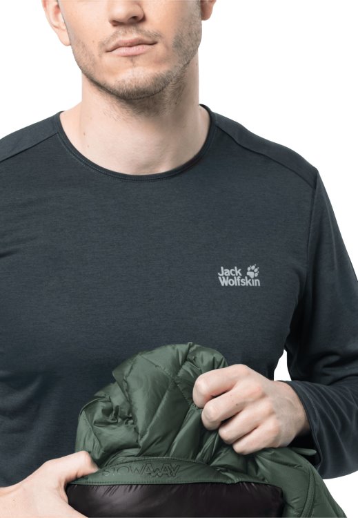 Brand Passamani Down Hoody M Hedge Green Brand Jack Wolfskin