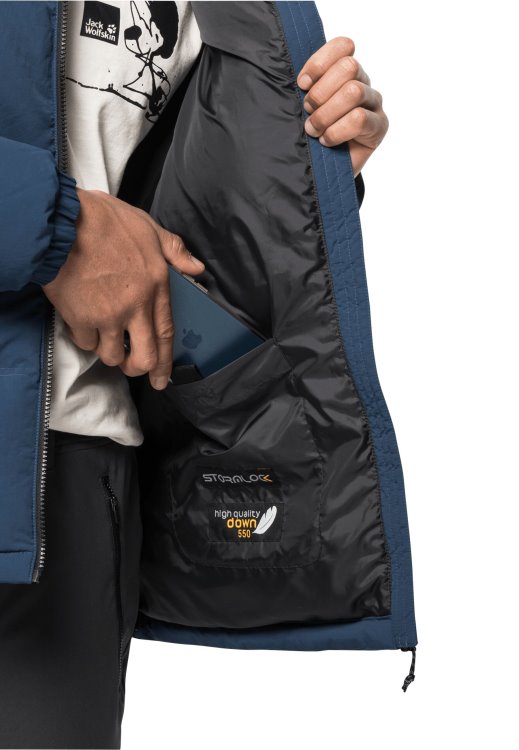 Alex Down Jacket M Brands Thunder Blue Brand Jack Wolfskin