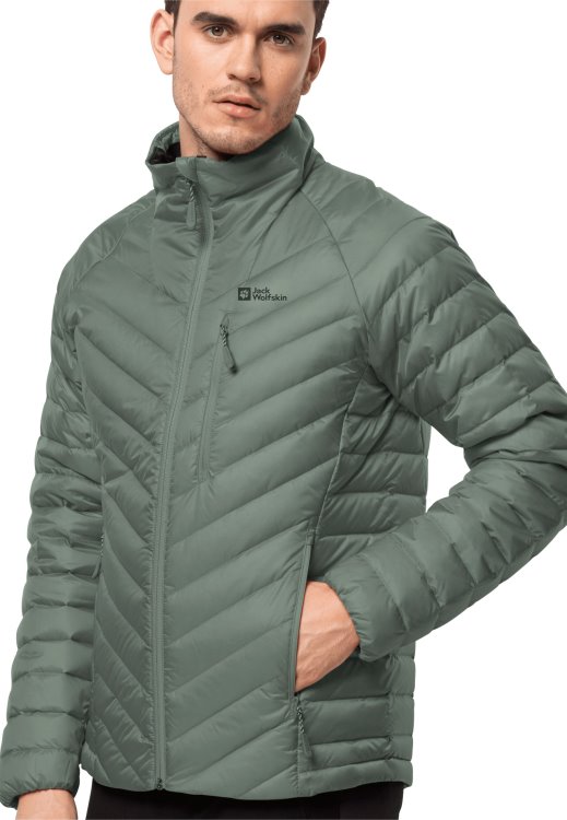 Hedge Green Passamani Down Jacket M Original Brand Jack Wolfskin