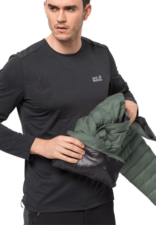 Hedge Green Passamani Down Jacket M Original Brand Jack Wolfskin