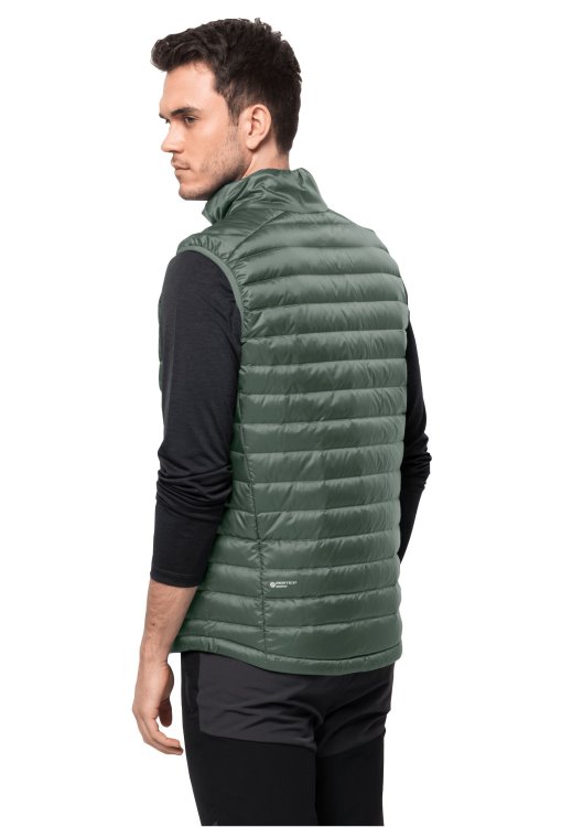 Fashion Brand Jack Wolfskin Passamani Down Vest M Hedge Green