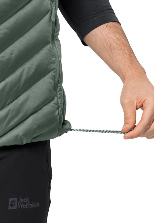 Fashion Brand Jack Wolfskin Passamani Down Vest M Hedge Green