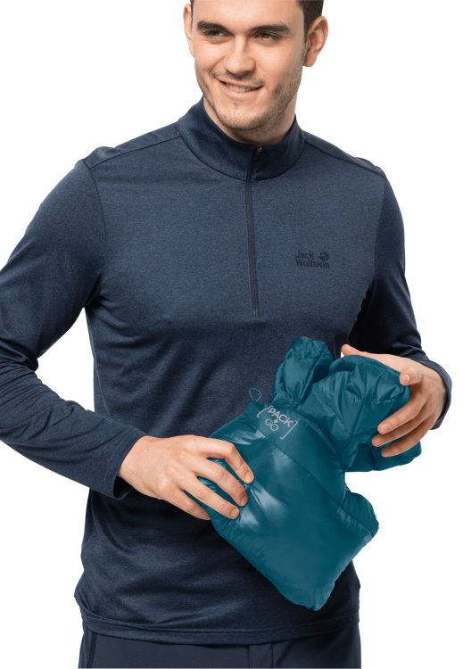 Pack & Go Down Jacket M Blue Coral Brand Jack Wolfskin