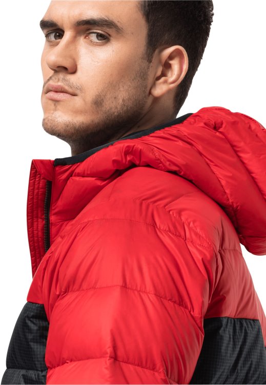 Origins Adrenaline Red Dna Tundra Down Hoody M Brand Jack Wolfskin