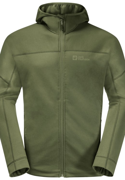 Hirschberg Hooded Fz M Origin Brand Jack Wolfskin Greenwood