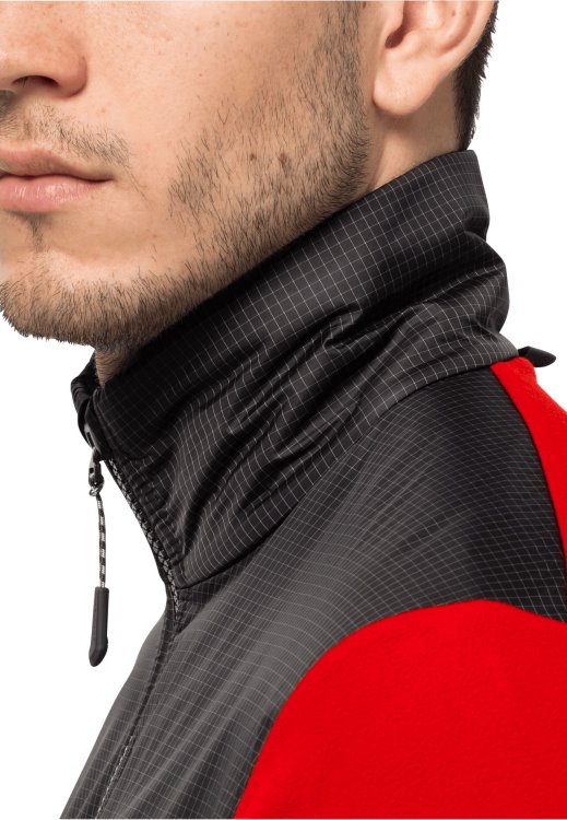 Collection Adrenaline Red Brand Jack Wolfskin Dna Block Fleece M