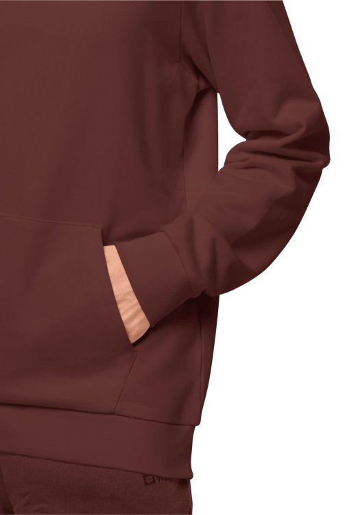 Fashion Essential Hoody M Cordovan Red Brand Jack Wolfskin
