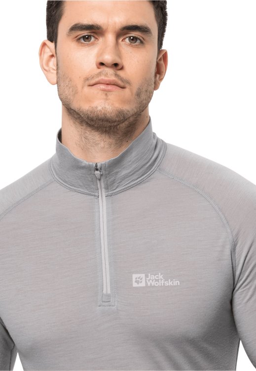 Alpspitze Wool L/s Hz M Medium Grey Heather Collection Brand Jack Wolfskin