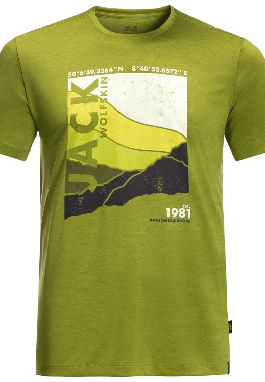 Brand Jack Wolfskin Collection Crosstrail Graphic T M Golden Cypress