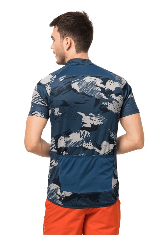 Thunder Blue Allover New Tourer Halfzip Print T M Brand Jack Wolfskin