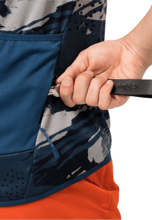 Thunder Blue Allover New Tourer Halfzip Print T M Brand Jack Wolfskin