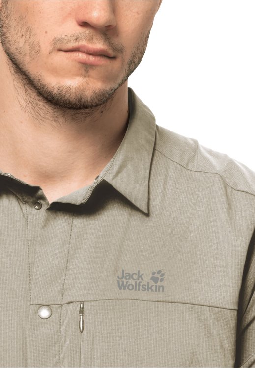 Hot Dusty Grey Brand Jack Wolfskin Pack & Go Shirt M