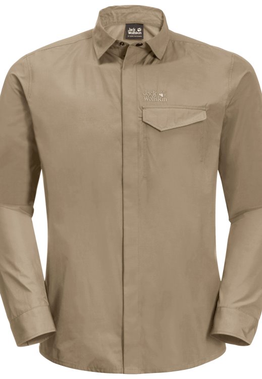 Hot Lakeside Roll-up Shirt M Brand Jack Wolfskin Sand Dune