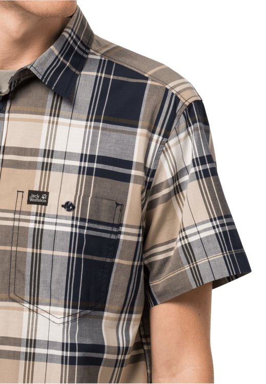 Little Lake Shirt M Sand Dune Checks Brands Brand Jack Wolfskin