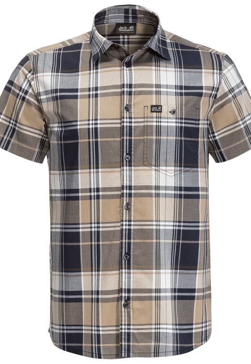 Little Lake Shirt M Sand Dune Checks Brands Brand Jack Wolfskin