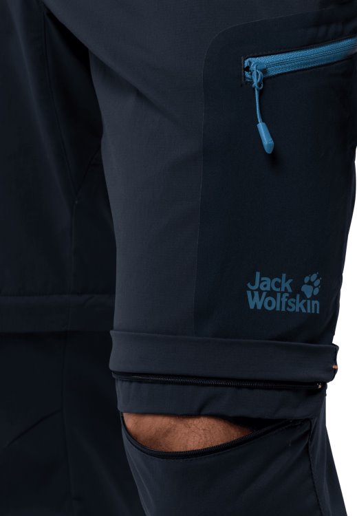 Activate Light Zip Off Men Fashion Brand Jack Wolfskin Night Blue